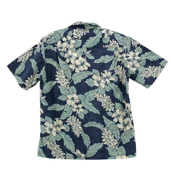 ROYAL CREATIONS Hawaiian Shirt Reverse Print Hibiscus Floral Tropical MEDIUM - Picture 3 of 6